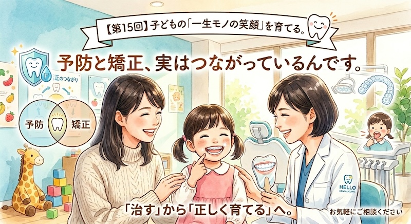 子どもの「一生モノの笑顔」を育てる。予防と矯正、実はつながっているんです。