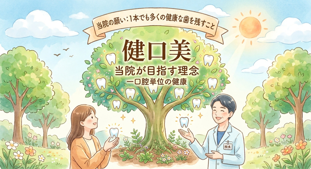 ただ「残す」のではなく、「健口な歯を1本でも多く残す」ための当院のこだわり